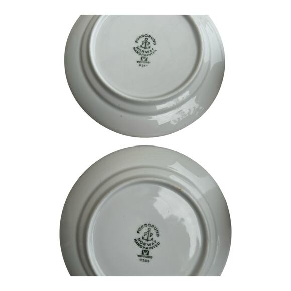 Porsgrund Norway Saga Hand Painted Coffee Cup & Saucer Mint‎ Condition Lot Of 2 - Picture 8 of 11